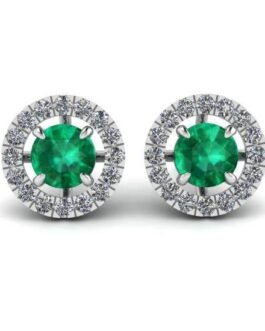 Noble Emerald Circle Studs
